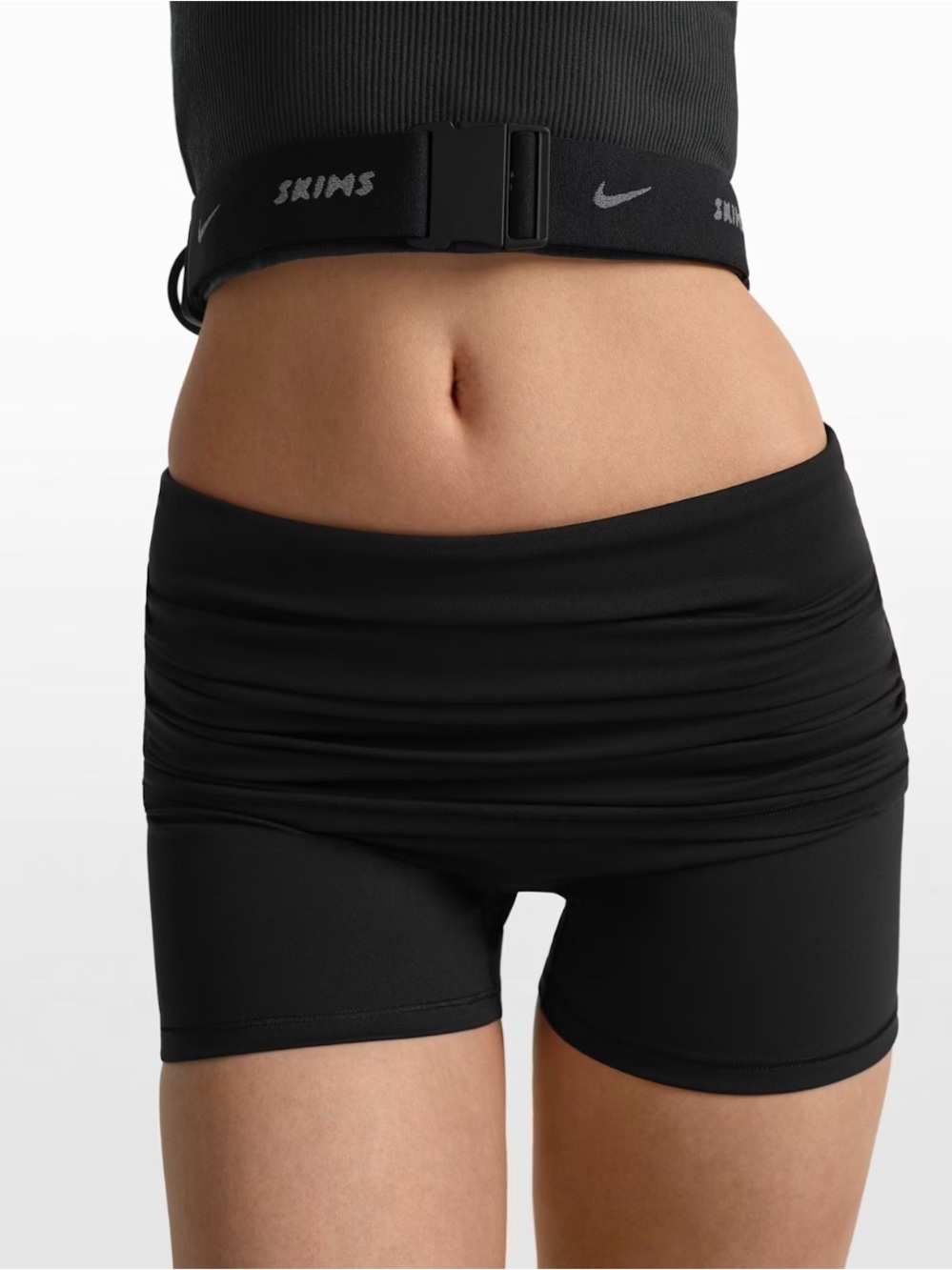 Nike SKIMS Women's Fold-Over Waistband Shorts Sz L NWT
